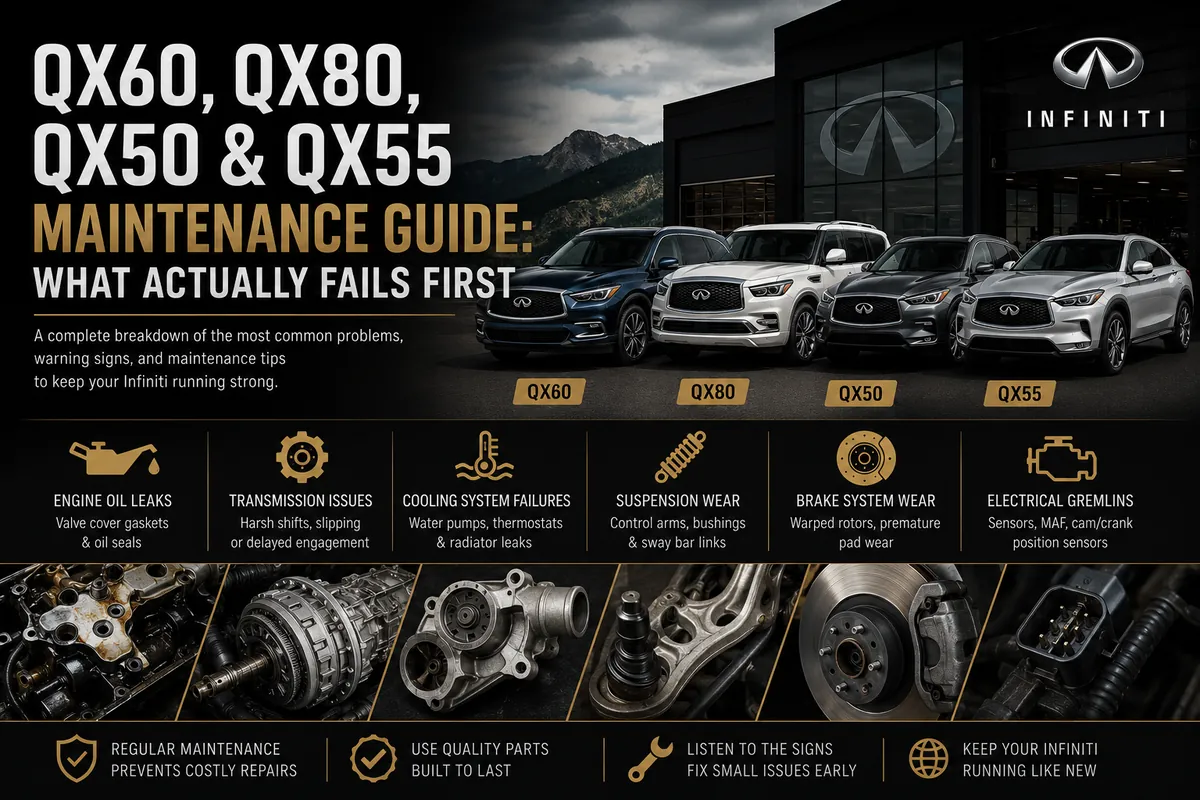 QX60, QX80, QX50 & QX55 Maintenance Guide: What Actually Fails First